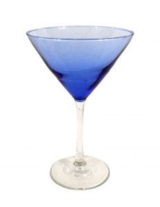 Blue Martini Glass