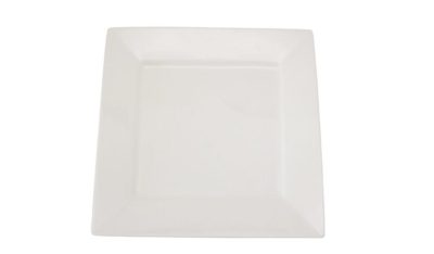 White Square Dinner Plate