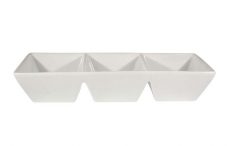 White Deep 3 Compartment Platter