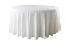 Ivory Polyester Round Tablecloth