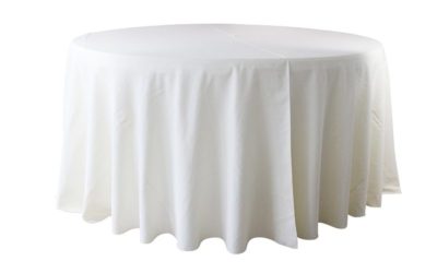 Ivory Polyester Round Tablecloth