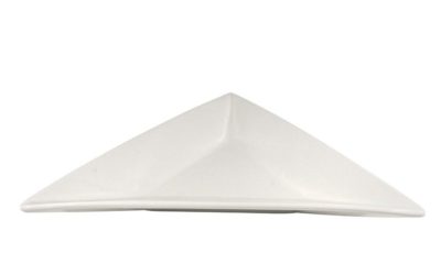 White Triangular Platter, 15" x 15"