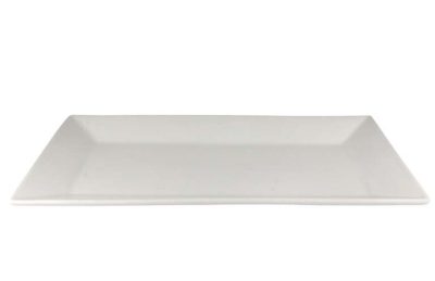 17 x 8 White Rectangular Platter