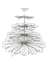 Silver Five Tier Cupcake Stand