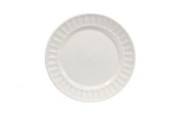7.75” 10.5" White Round Beaded Rim Salad/Dinner Plate