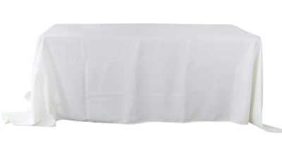 Ivory Rectangle Polyester