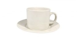 Ivory Coffee/Tea Cup and Saucer