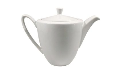 White Modern China Teapot, Pointy