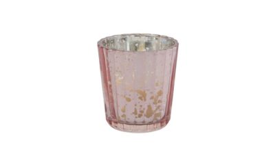 Votive Rose Gold Mercury Glass Candle Holder