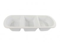 White Deep 3 Compartment Platter