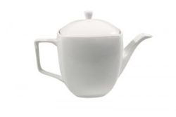 White Modern China Teapot, Angular